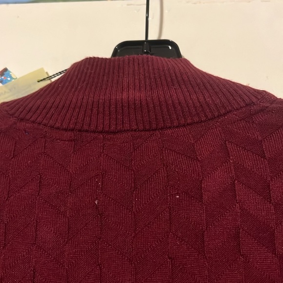 COPY - Robert Graham mens the vasa burgundy 1/4 zip classic fit sweater NWT - Picture 9 of 14